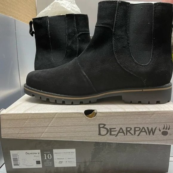 BNWT Mens BearPaw suede boot black size 10 - Picture 1 of 9